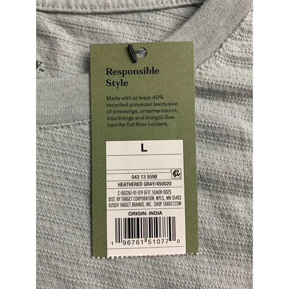 Goodfellow & Co Mens Gray Crewneck Short Sleeve Casual T-Shirt Size Large - Picture 9 of 10